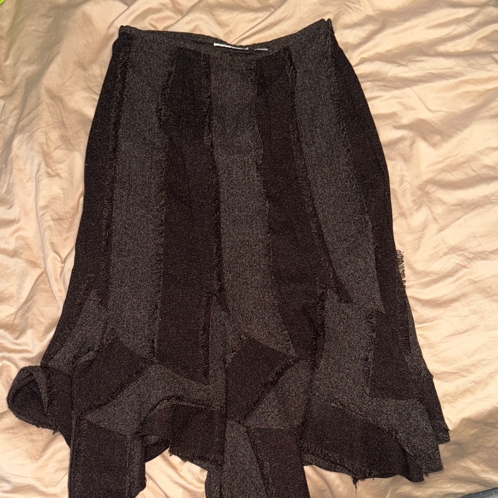 Chic Asymmetrical Brown Skirt